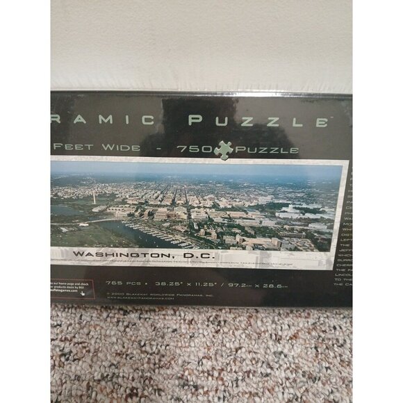 WASHINGTON D.C. PANORAMIC CITY PUZZLES Sealed Unused Older 750 Pieces - Picture 5 of 7